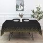Factory Made rectangular waterproof 8ft 5 ft table cover printed polyester tablecloth with pattern and napkin for banquet