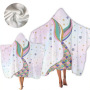 New Mermaid Hooded Bath Towel, Microfiber Hood Wearable Beach Towel/