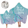 New Mermaid Hooded Bath Towel, Microfiber Hood Wearable Beach Towel/