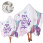New Mermaid Hooded Bath Towel, Microfiber Hood Wearable Beach Towel/