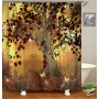 Colorful Cartoon Digital Printing Shower Curtain, Waterproof and Mildew Proof 180*180cm Bath Shower Curtain