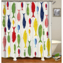 Colorful Cartoon Digital Printing Shower Curtain, Waterproof and Mildew Proof 180*180cm Bath Shower Curtain