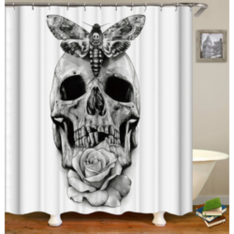 Colorful Cartoon Digital Printing Shower Curtain, Waterproof and Mildew Proof 180*180cm Bath Shower Curtain