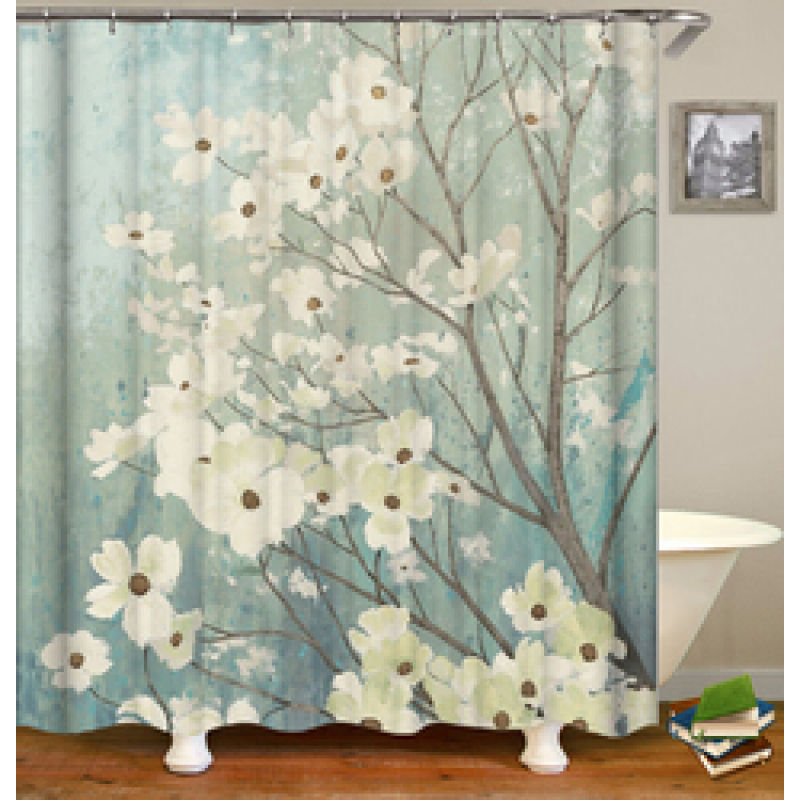 Colorful Cartoon Digital Printing Shower Curtain, Waterproof and Mildew Proof 180*180cm Bath Shower Curtain