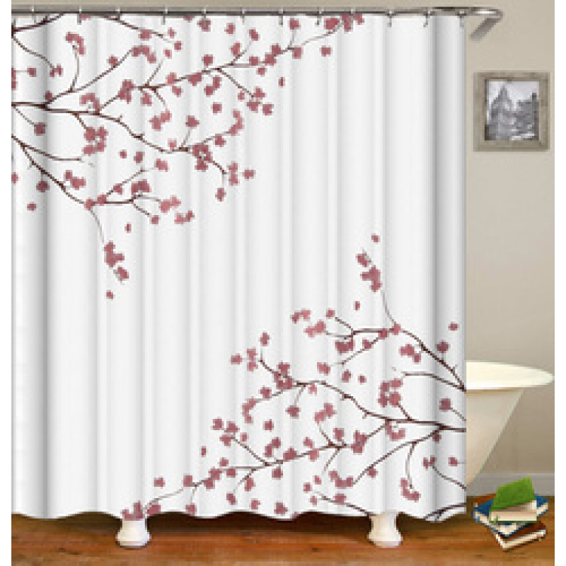 Colorful Cartoon Digital Printing Shower Curtain, Waterproof and Mildew Proof 180*180cm Bath Shower Curtain