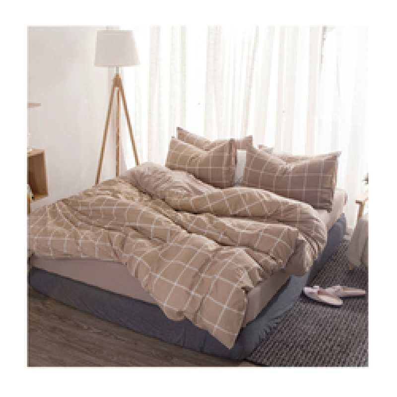 White And Navy Blue Plaid Bedding Sets Queen Comforter, Wholesale Comforter Sets Bedding/