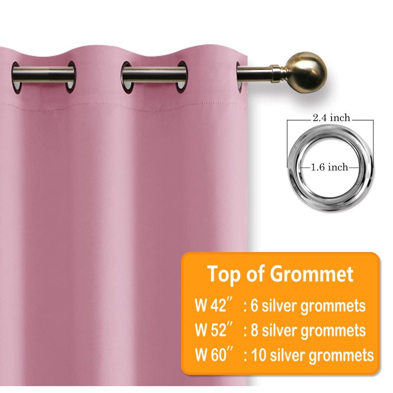 100% blackout curtains for bedroom, thermal insula double layers blackout curtain pink blackout curtains home luxury