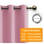 100% blackout curtains for bedroom, thermal insula double layers blackout curtain pink blackout curtains home luxury