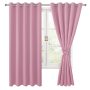 100% blackout curtains for bedroom, thermal insula double layers blackout curtain pink blackout curtains home luxury