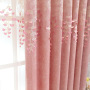 good price blackout design living room embroidery window curtain, curtain factory shaoxing chenille rideau pink bedroom curtains