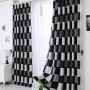 low price made blackout jacquard curtain fabric, second hand curtains window from china curtains black and white