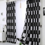 low price made blackout jacquard curtain fabric, second hand curtains window from china curtains black and white