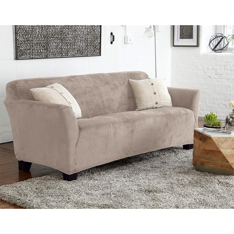 High Quality Velvet Covers Sofa, Custom Made Living Room Sofa Covers For 3 Seater Sofa/