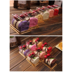 Gift birthday practical gift marriage microfiber OEM napkin Soft sweet and deliciousbaby kitchen cake towel cupcakes