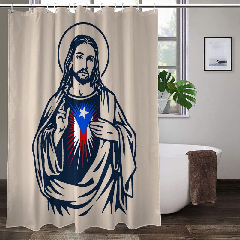 Home Decor Puerto Rico Cheapest Shower Curtain Bathroom Set, Ready Made Bathroom Designer Shower Curtains