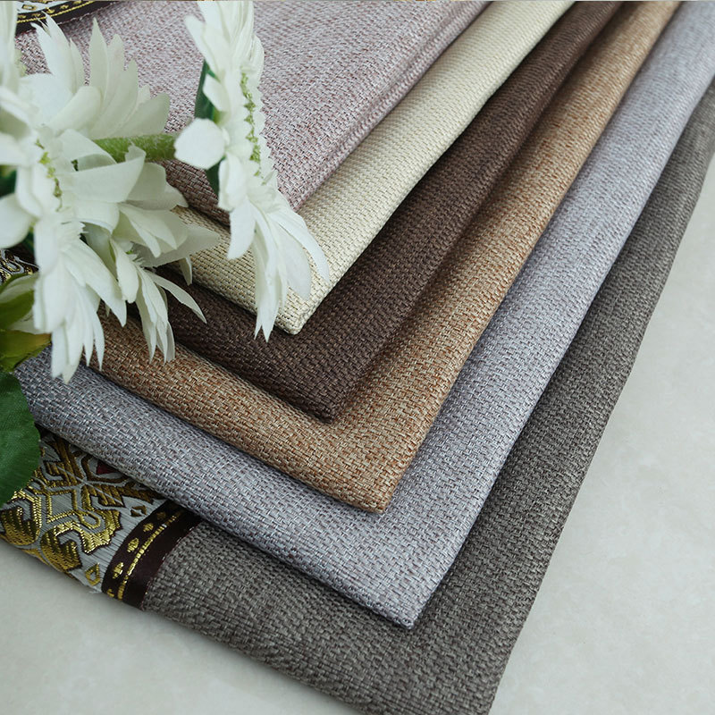 Professional china factory faux Linen 100% polyester Blackot curtain