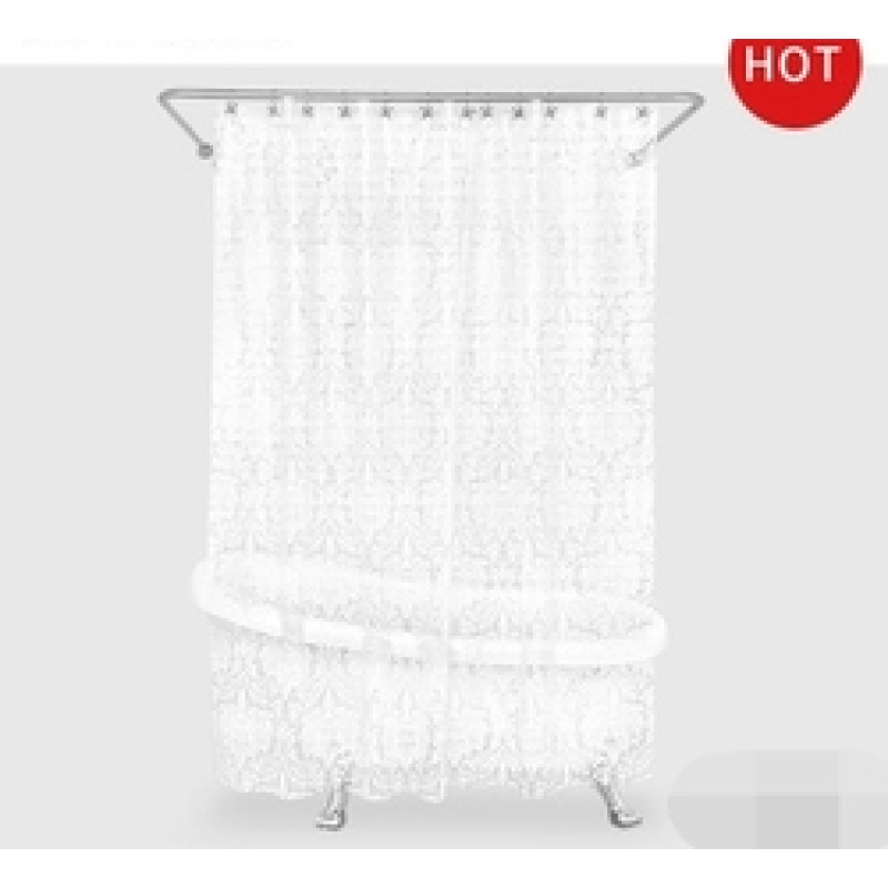 Eva Shower Curtain Waterproof Thickening Mildew, Bathroom Shower Curtain Transparent Curtain Damascus Pattern/