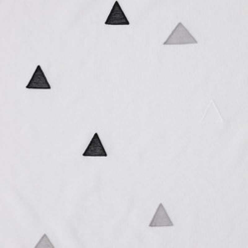 Best Sale White Black Blue Triangle Embroidery Cafe Bedroom Sheer Curtain, China Suppliers Ready Made Living Room Sheer Curtain/