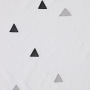 Best Sale White Black Blue Triangle Embroidery Cafe Bedroom Sheer Curtain, China Suppliers Ready Made Living Room Sheer Curtain/