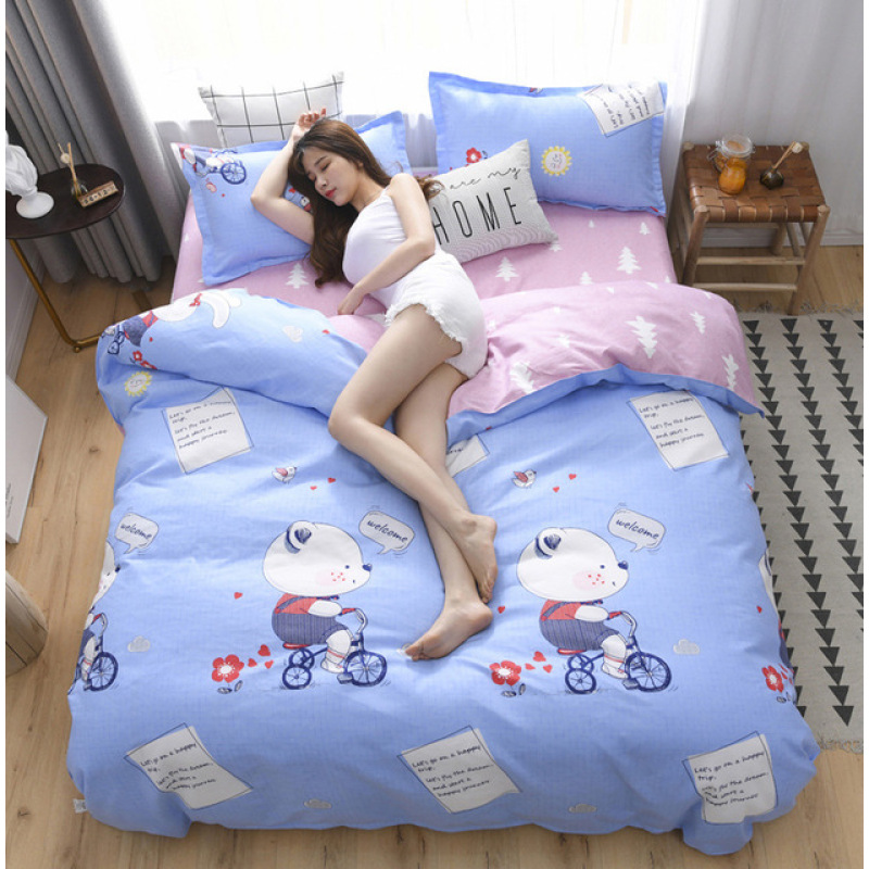 King Bed Sheet Bedding Set,Sky Blue Bedding Set Jersey#