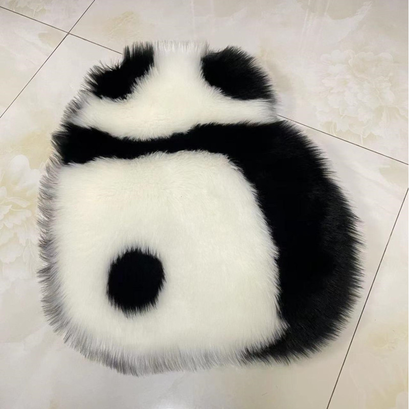 Anti-skidding mat 75cm*110cm Cute cartoon panda and dog pattern wool carpet for Living room sofa room blanket bed