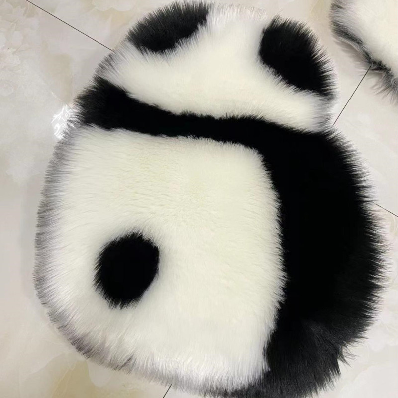 Anti-skidding mat 75cm*110cm Cute cartoon panda and dog pattern wool carpet for Living room sofa room blanket bed
