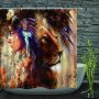 Lion Shower Curtain,Cartoon Animal Shower Curtain/