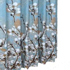Warm Embroidered Cotton Shower Curtain Waterproof, Mildew Shower Curtain Partition Curtain Waterproof/