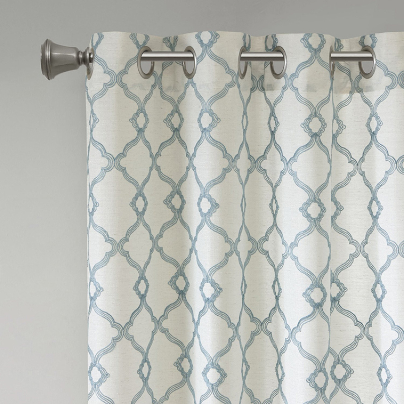 Modern Luxury European Style Wholesale embroidered  cortina cocina Salon decorating curtain