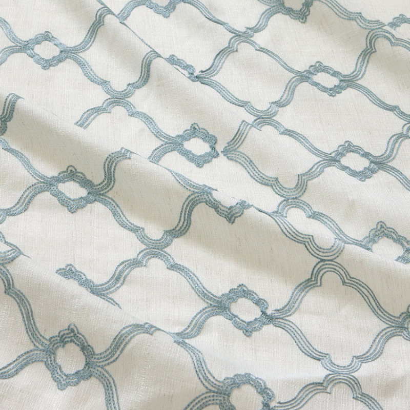 Modern Luxury European Style Wholesale embroidered  cortina cocina Salon decorating curtain