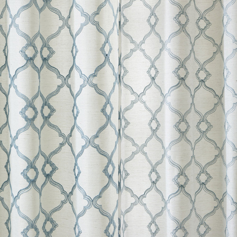 Modern Luxury European Style Wholesale embroidered  cortina cocina Salon decorating curtain