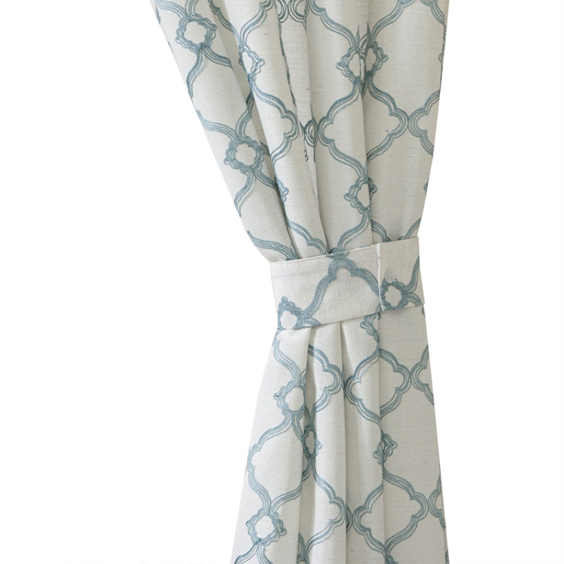 Modern Luxury European Style Wholesale embroidered  cortina cocina Salon decorating curtain