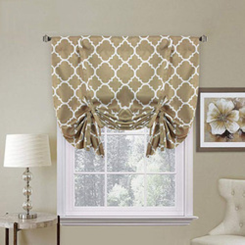 thermal insulated blackout kitchen curtains for small window, tie up shades grommet top kitchen curtains window