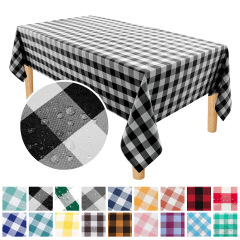 Wholesale Beautiful Rectangle Design Plaid Banquet oil-proof printing tablecloth for Kitchen Living room