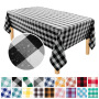 Wholesale Beautiful Rectangle Design Plaid Banquet oil-proof printing tablecloth for Kitchen Living room