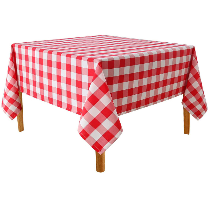 Wholesale Beautiful Rectangle Design Plaid Banquet oil-proof printing tablecloth for Kitchen Living room
