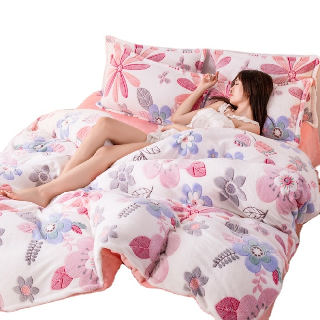 Coral Fleece Bedding Sets For Boys, Wholesale Bed Linen Bedding Sets Queen Comforter/