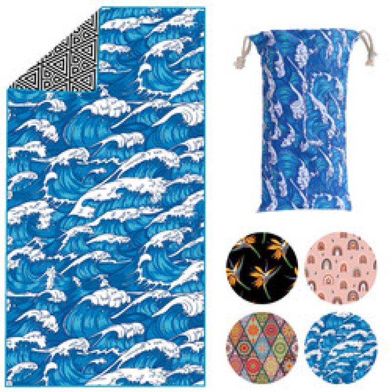 Hot Sale Microfiber BeachTowel, Sand Free Plus Size Boho Style Printed Bath Towel