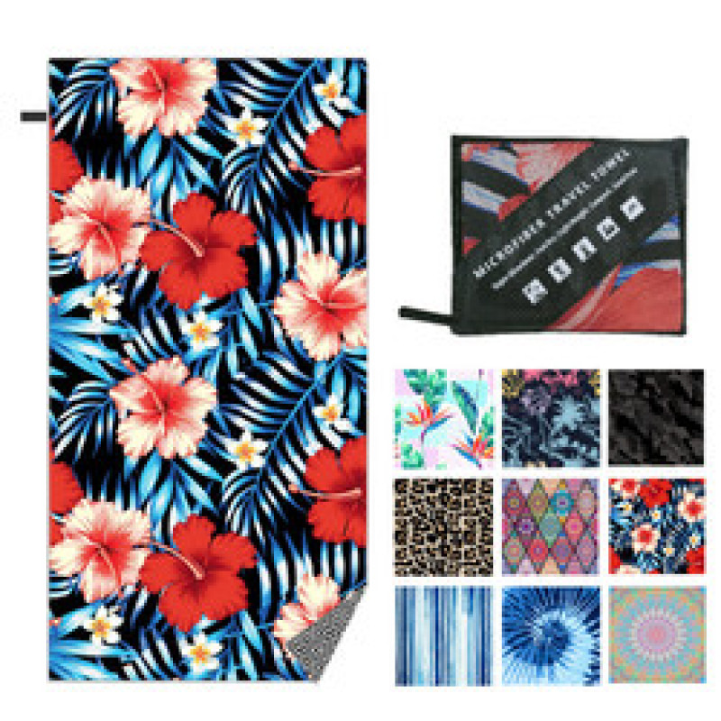 Hot Sale Microfiber BeachTowel, Sand Free Plus Size Boho Style Printed Bath Towel