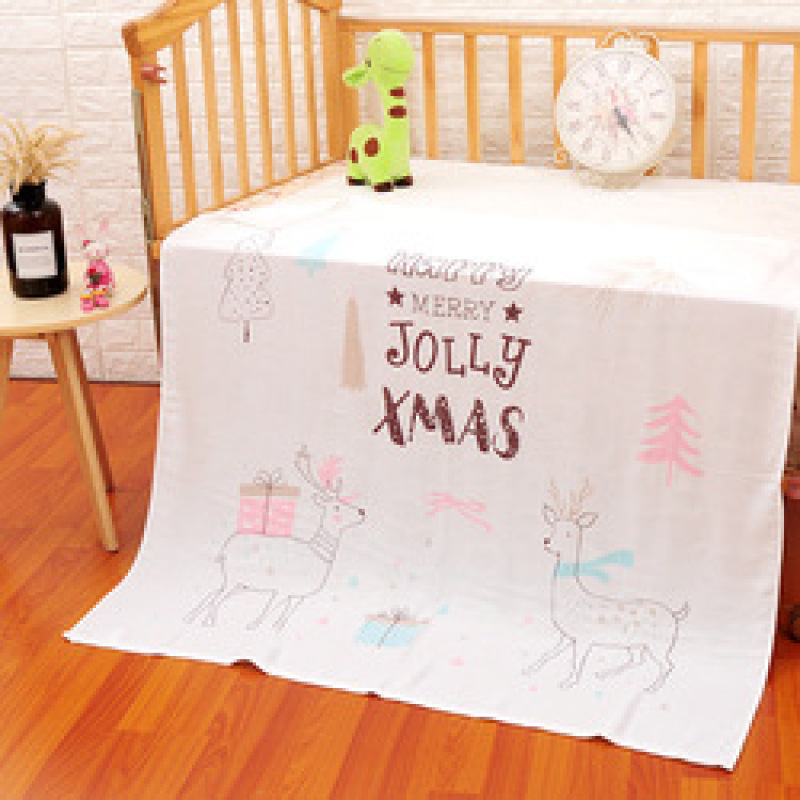 Hot sale multi-color optional Bamboo fiber double gauze 110*110 baby mileage blanket printing children blanket