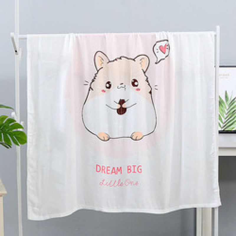Hot sale multi-color optional Bamboo fiber double gauze 110*110 baby mileage blanket printing children blanket