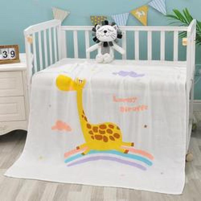 Hot sale multi-color optional Bamboo fiber double gauze 110*110 baby mileage blanket printing children blanket
