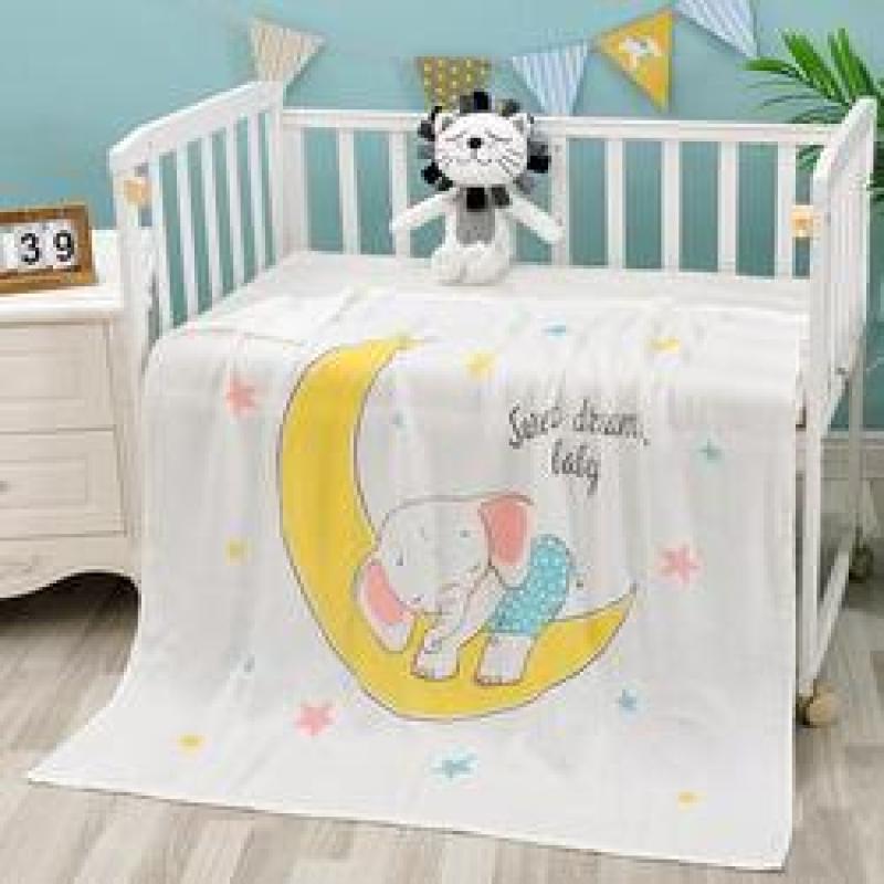 Hot sale multi-color optional Bamboo fiber double gauze 110*110 baby mileage blanket printing children blanket