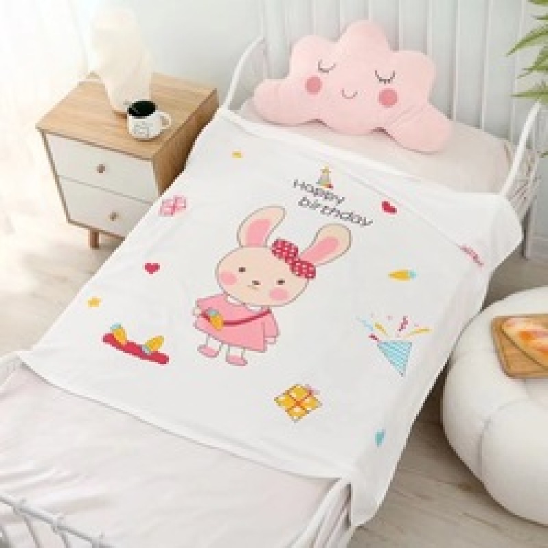 Hot sale multi-color optional Bamboo fiber double gauze 110*110 baby mileage blanket printing children blanket