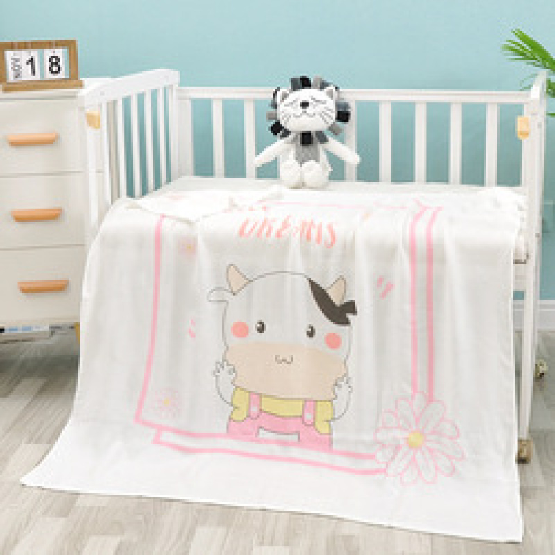 Hot sale multi-color optional Bamboo fiber double gauze 110*110 baby mileage blanket printing children blanket