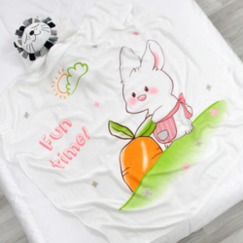 Hot sale multi-color optional Bamboo fiber double gauze 110*110 baby mileage blanket printing children blanket