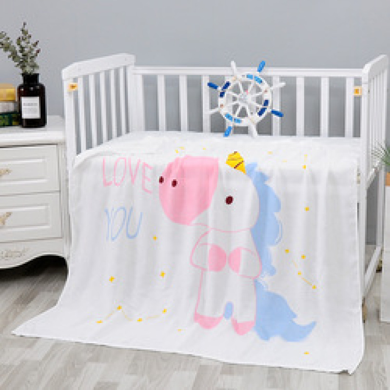 Hot sale multi-color optional Bamboo fiber double gauze 110*110 baby mileage blanket printing children blanket