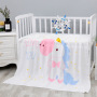 Hot sale multi-color optional Bamboo fiber double gauze 110*110 baby mileage blanket printing children blanket