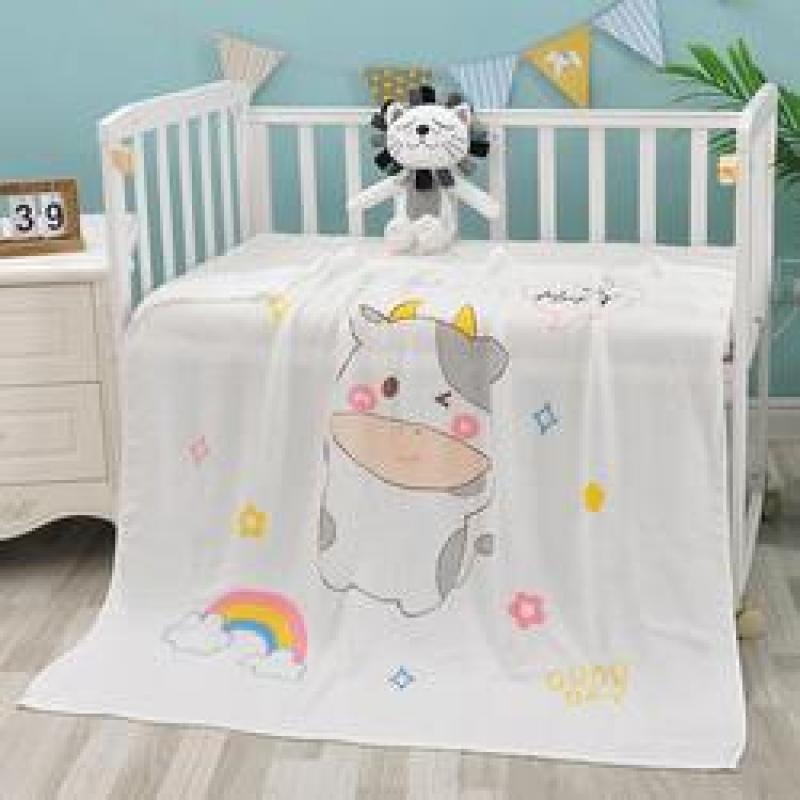 Hot sale multi-color optional Bamboo fiber double gauze 110*110 baby mileage blanket printing children blanket