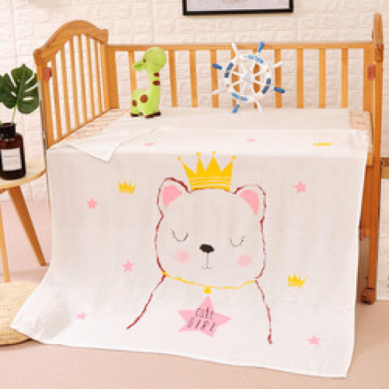 Hot sale multi-color optional Bamboo fiber double gauze 110*110 baby mileage blanket printing children blanket
